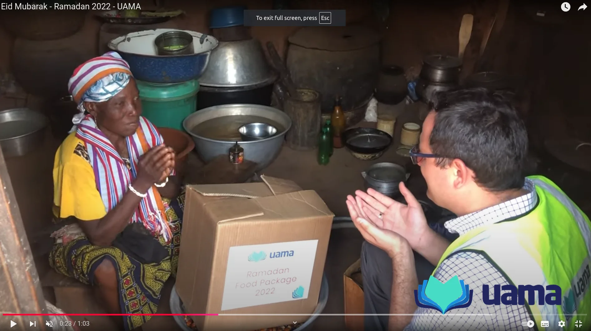 Packaged essentials prepared for distribution